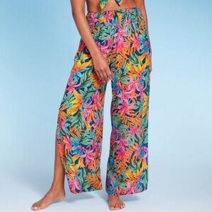 Shade & Shore Vibrant Floral Cover Up Pants